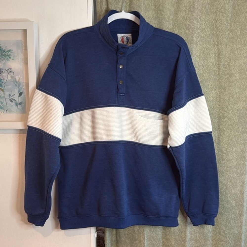 Greenline Sport Classic Blue and White Men's Shirt size L